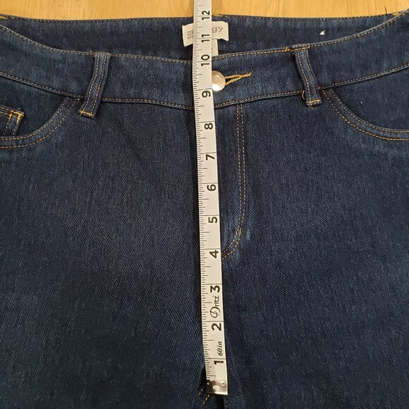 Zenergy by Chicos Women Jeans Size 1/M8 Regular Dark Blue Denim Stretch - Picture 10 of 15